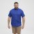 North Latitude Shirt Linen Cotton Short Sleeve Blue - Košile - Košile 2XL-10XL