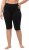 Ulla Popken Stretch Knit Bike Shorts Black - Džíny & Kalhoty ve Velkých Velikostech – Plus Size - 