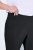 Ulla Popken Bengaline Elastic Waist Stretch Capri Pants Black - Látkové kalhoty - Dámské látkové kalhoty nadměrných velikostí