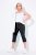 Ulla Popken Bengaline Elastic Waist Stretch Capri Pants Black - Látkové kalhoty - Dámské látkové kalhoty nadměrných velikostí