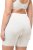 Ulla Popken Lace Hem Stretch Viscose Knit Bicycle Length Lounge Shorts White - Džíny & Kalhoty ve Velkých Velikostech – Plus Size - 