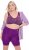 Ulla Popken Lace Hem Stretch Viscose Knit Bicycle Length Lounge Shorts Purple - Džíny & Kalhoty ve Velkých Velikostech – Plus Size - 
