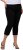Ulla Popken Mony Stretch Capri Pants Black - Džíny & Kalhoty ve Velkých Velikostech – Plus Size - 