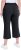 Ulla Popken Cool Linen Elastic Waist Capri Pants Black - Džíny & Kalhoty ve Velkých Velikostech – Plus Size - 