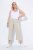 Ulla Popken Cool Linen Elastic Waist Capri Pants Brown - Džíny & Kalhoty ve Velkých Velikostech – Plus Size - 