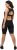 Ulla Popken Padded Cycling Zip Front Bodysuit Black - Džíny & Kalhoty ve Velkých Velikostech – Plus Size - 