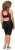 Ulla Popken Functional Padded Zip Front Cycling Leotard Black - Džíny & Kalhoty ve Velkých Velikostech – Plus Size - 