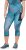 Ulla Popken Quick Dry Cropped Geometric Print Leggings Blue - Bundy - 