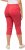 Ulla Popken Stretch Fit Raw Hem Capris Dark Coral - Džíny & Kalhoty ve Velkých Velikostech – Plus Size - 