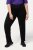 Ulla Popken Striped Elastic Waist Sweatpants Black - Džíny & Kalhoty ve Velkých Velikostech – Plus Size - 