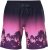Ulla Popken Active Wide Leg Elastic Waist Palm Tree Pattern Mesh Shorts Black - Džíny & Kalhoty ve Velkých Velikostech – Plus Size - 
