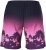 Ulla Popken Active Wide Leg Elastic Waist Palm Tree Pattern Mesh Shorts Black - Džíny & Kalhoty ve Velkých Velikostech – Plus Size - 