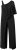 Ulla Popken Asymmetric Lace Panel Jumpsuit Black - Džíny & Kalhoty ve Velkých Velikostech – Plus Size - 