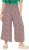 Ulla Popken Rose Wide Leg Elastic Waist Leopard Pattern Culottes White - Džíny & Kalhoty ve Velkých Velikostech – Plus Size - 