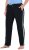 Ulla Popken Side Stripe Elastic Waist Joggers Black - Džíny & Kalhoty ve Velkých Velikostech – Plus Size - 