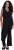 Ulla Popken Draped Sleeveless Glitter Jumpsuit Navy - Džíny & Kalhoty ve Velkých Velikostech – Plus Size - 