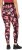 Ulla Popken Abstract Flower Print Performance Leggings Red - Džíny & Kalhoty ve Velkých Velikostech – Plus Size - 