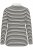 Kaffe Curve Miana Long Sleeve Polo Chalk with Black Stripe - Polokošile - 