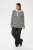 Kaffe Curve Miana Long Sleeve Polo Chalk with Black Stripe - Polokošile - 