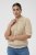 Kaffe Curve Lizzy Contrast Knitted Polo Feather Grey Melange - Polokošile - 