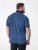 D555 Murray Printed Jacquard Collar & Cuff Short Sleeve Polo Blue - Polokošile - Polokošile 2XL-8XL - Trička s límečkem 2XL-8XL