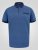 D555 Murray Printed Jacquard Collar & Cuff Short Sleeve Polo Blue - Polokošile - Polokošile 2XL-8XL - Trička s límečkem 2XL-8XL