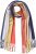 Ulla Popken Ombre Rainbow Stripe Scarf Night Blue - Doplňky - 