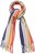 Ulla Popken Ombre Rainbow Stripe Scarf Night Blue - Doplňky - 