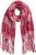 Ulla Popken Plaid Long Fringe Scarf Aubergine - Doplňky - 
