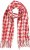 Ulla Popken Houndstooth Fringed Hem Scarf Salsa - Doplňky - 