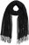 Ulla Popken Fringed Scarf Black - Doplňky - 