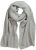 Ulla Popken Garter Stitch Knit Scarf Light Grey Melange - Doplňky - 