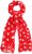 Ulla Popken Polka Dot Scarf Neon Red - Doplňky - 