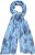Ulla Popken Circle Print Scarf Blue - Doplňky - 