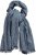 Ulla Popken Fringed Hem Knit Scarf Deep Aqua - Doplňky - 