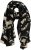 Ulla Popken Printed Silk Scarf Black - Doplňky - 