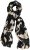 Ulla Popken Printed Silk Scarf Black - Doplňky - 