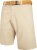 Kam Jeans 3402 Belted Dobby Weave Stretch Chino Shorts Beige - Šortky - Šortky Nadměrné Velikosti W40-W60