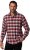 JP1880 Shirt Flannel Checked Long Sleeve Red TALL - PÁNSKÉ OBLEČENÍ MT-6XLT - TALL-velikosti