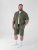 D555 Connor Stretch Cuban Collar Reosrt Short Sleeve Shirt Khaki - Košile - Košile 2XL-10XL
