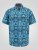 D555 Hawkins Printed Cuban Collar Resort Short Sleeve Shirt Teal - Košile - Košile 2XL-10XL