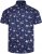 Kam Jeans 6068 Flamingo Short Sleeve Shirt Navy - Košile - Košile 2XL-10XL