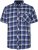 Kam Jeans 6369 Checked Short Sleeve Shirt Blue - Košile - Košile 2XL-10XL