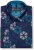 Kam Jeans 6071 Record Print Long Sleeve Shirt Navy - Košile - Košile 2XL-10XL