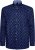 Kam Jeans 6364 All Over Floral Print Long Sleeve Shirt Navy - Košile - Košile 2XL-10XL