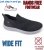 D555 Huddersfield Kingsize Hands Free Slip On with Knitted Top Shoes Black - Tenisky - 
