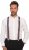 JP1880 Suspenders with Adjustable Length Burgundy Red - Doplňky - 