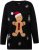 Ulla Popken Gingerbread Man Christmas Sweater Black - Mikiny & mikiny s kapucí - 
