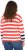 Ulla Popken Mixed Stripe Long Sleeve Sweater Hibiscus Red - Mikiny & mikiny s kapucí - 