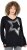Ulla Popken Sequined Star Rolled Edge Sweater Black - Mikiny & mikiny s kapucí - 